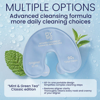 Mysig Retainer Cleaner To-Go Blue favor 4-set package